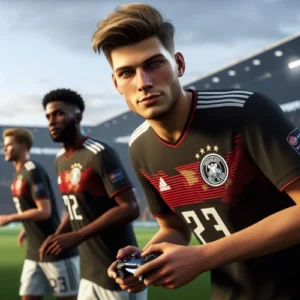 Das Bild zeigt deutsche Mittelfeldtalente im EA FC 25 Karrieremodus.