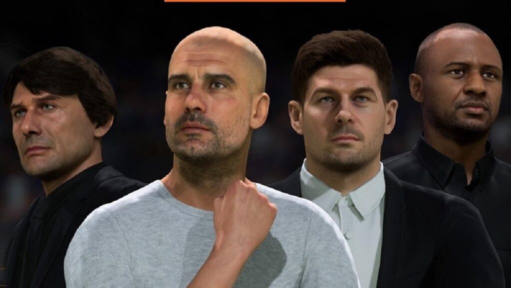 DAs Bild zeigt Pep Guardiola im EA FC 25 Karrieremodus