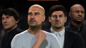 DAs Bild zeigt Pep Guardiola im EA FC 25 Karrieremodus