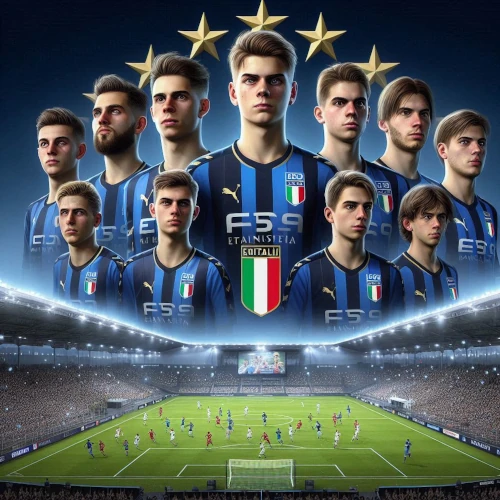 Das KI-Bild zeigt die besten Wunderkinder aus Italien im EA FC 25 Karrieremodus