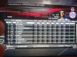 Das Bild zeigt den Fifa 08 Karrieremodus