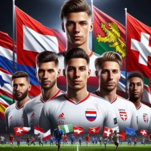 Das Bild zeigt die besten Talente aus Schweiz und Österreich im EA FC 25 Karrieremodus