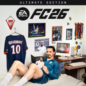 Das Bild zeigt Zlatan Ibrahimovic auf dem Cover des EA FC 25 Karrieremodus