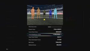 Das Bild zeigt den High Contrast Mode im EA FC 26 Karrieremodus